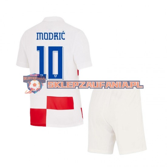 Koszulka Krótka dla Dzieci Reprezentacji Chorwacji Modrić Pierwszy strój Luca 10 Euro 2024