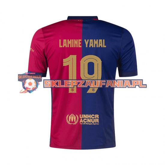Koszulka Krótka Męska FC Barcelona Pierwszy strój UCL Font Lamine Yamal 19 2024-2025