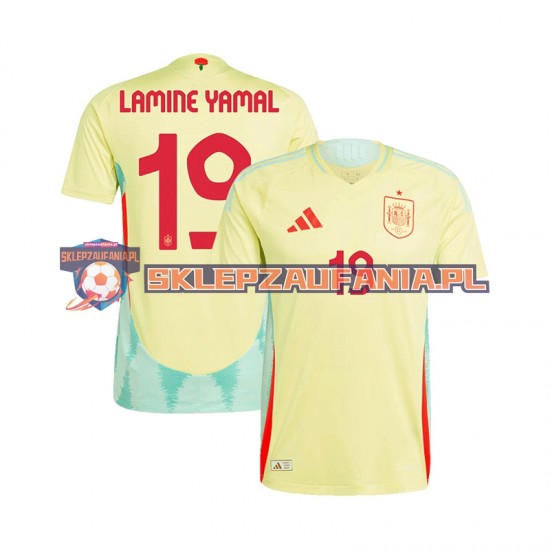 Koszulka Krótka Męska Reprezentacji Hiszpanii Drugi strój LAMINE YAMAL 19 Euro 2024