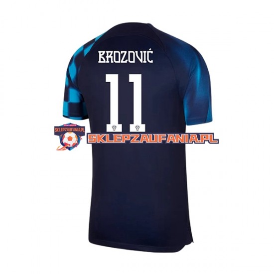 Koszulka Krótka Męska Reprezentacji Chorwacji Drugi strój Brozovic 11 World Cup 2022