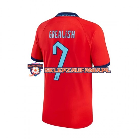 Koszulka Krótka Męska Reprezentacji Anglii Drugi strój Grealish 7 World Cup 2022