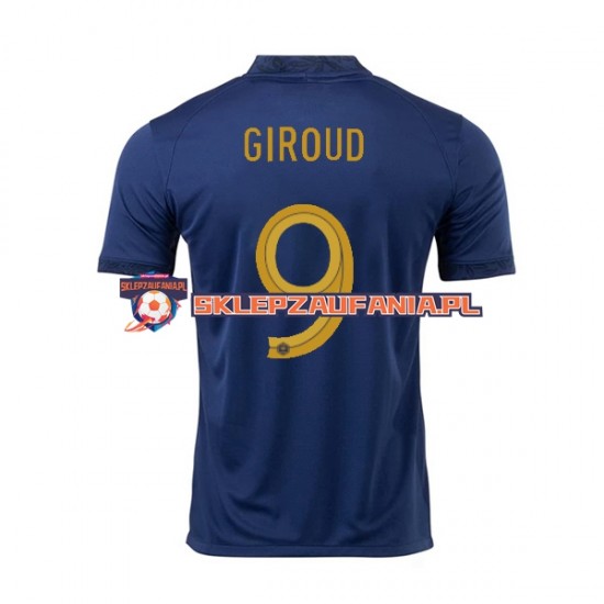 Koszulka Krótka Męska Reprezentacji Francji Pierwszy strój Olivier Giroud 9 World Cup 2022