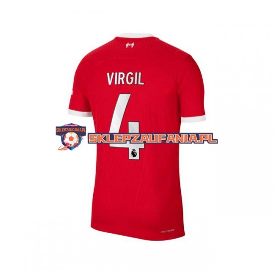 Koszulka Krótka Męska Liverpool Pierwszy strój Virgil van Dijk 4 2023-2024