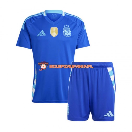 Koszulka Krótka dla Dzieci Reprezentacji Argentyny Drugi strój Niebieski Copa America 2024