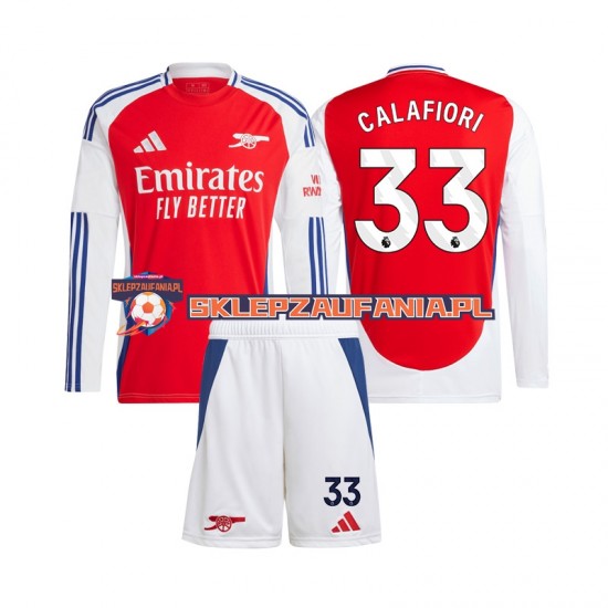 Koszulka Długi dla Dzieci Arsenal Pierwszy strój Riccardo Calafiori 33 2024-2025